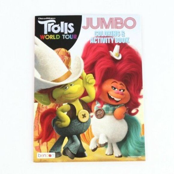 Dream Work Troll World Tour JUMBO Coloring & Activity Book Toddlers‎  Kids Early - Picture 1 of 1